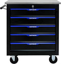 5 Drawers Rolling Tool Chest Cart PLUS ,Tool Storage Cabinet With 4 Wheels.Tool Cabinet Trolley With Locking System and Stainless Steel Countertops.Tool Storage Cart for Garage,Workshop,Warehouse