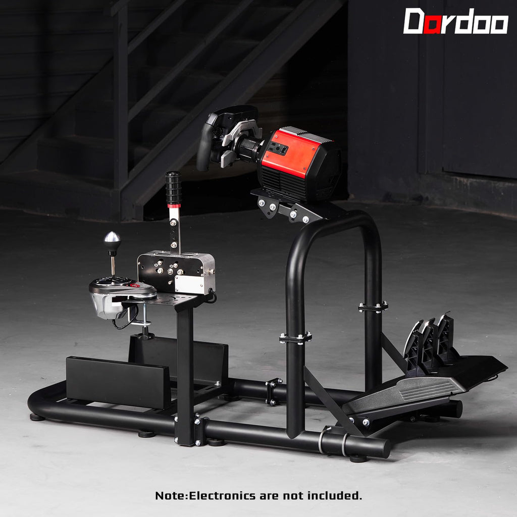 Dardoo Gaming Simulator Cockpit Adjustable Compatible with Logitech G27 G29 G920 G923, for Fanatec, for Thrustmaster T300RS T500R, Racing Simulator Cockpit without Wheel Pedal Shifter Seat