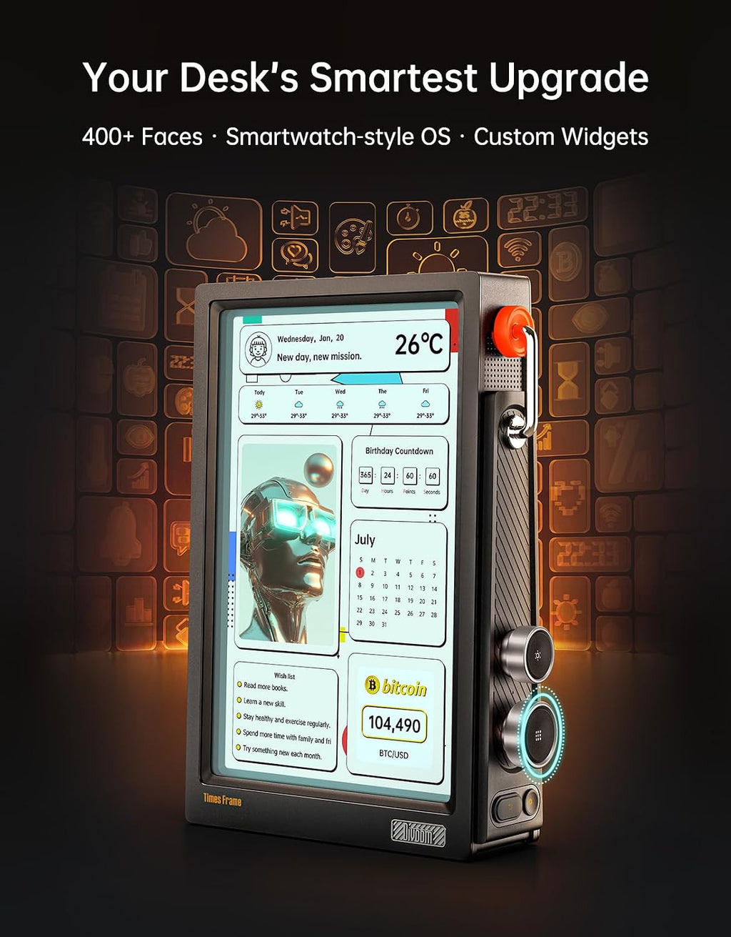 Divoom Times Frame-10.1' Digital Picture Frame and Ditoo Pixel Art Gaming Portable Bluetooth Speaker