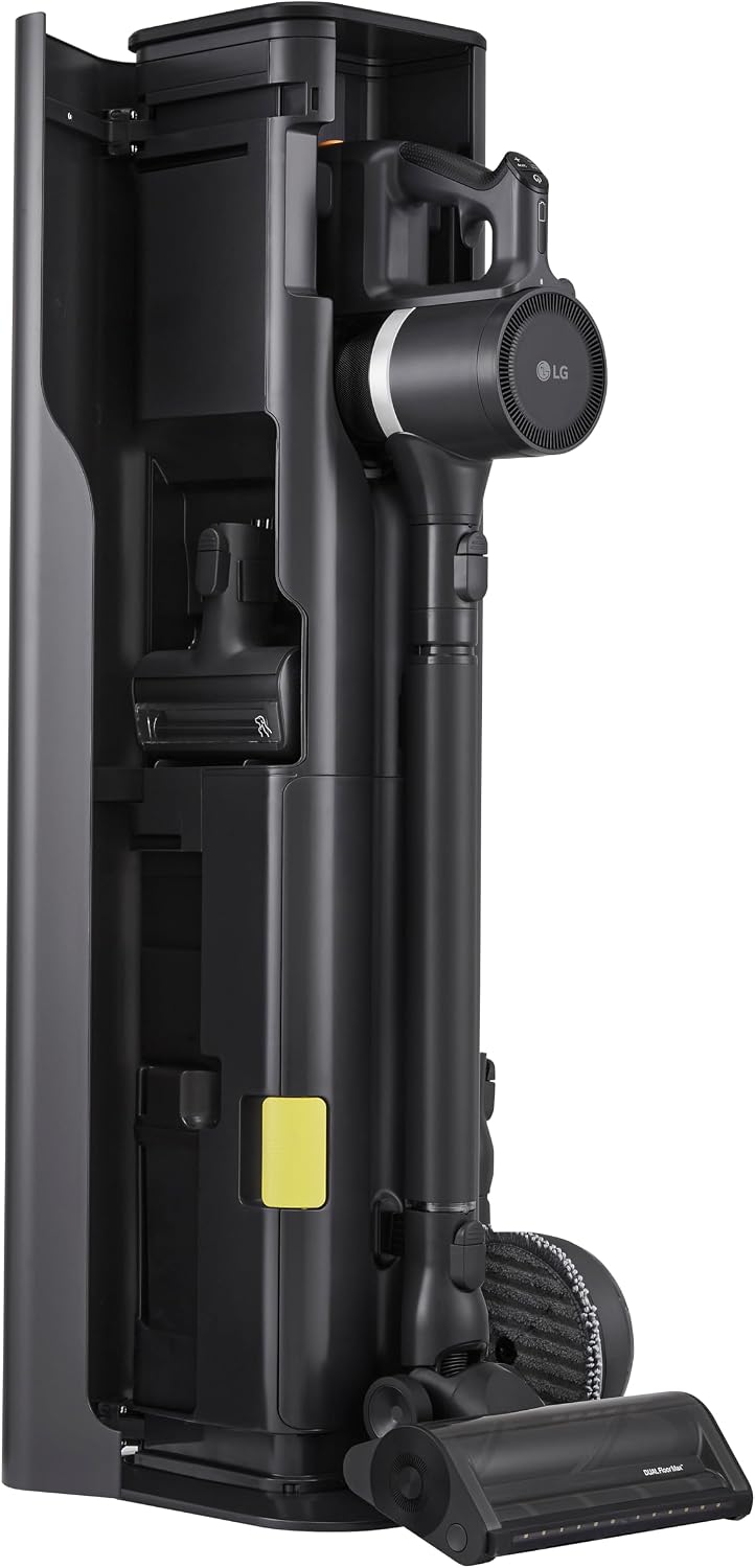 LG CordZero A949 - Cordless Stick Vacuum Cleaner with Auto-Empty Base, 200 Minute Runtime w/Extra Rechargeable Battery, Power Mop, Dual Floor Max, Lightweight, Cleaning for Carpet, Hardwood, Pet Hair