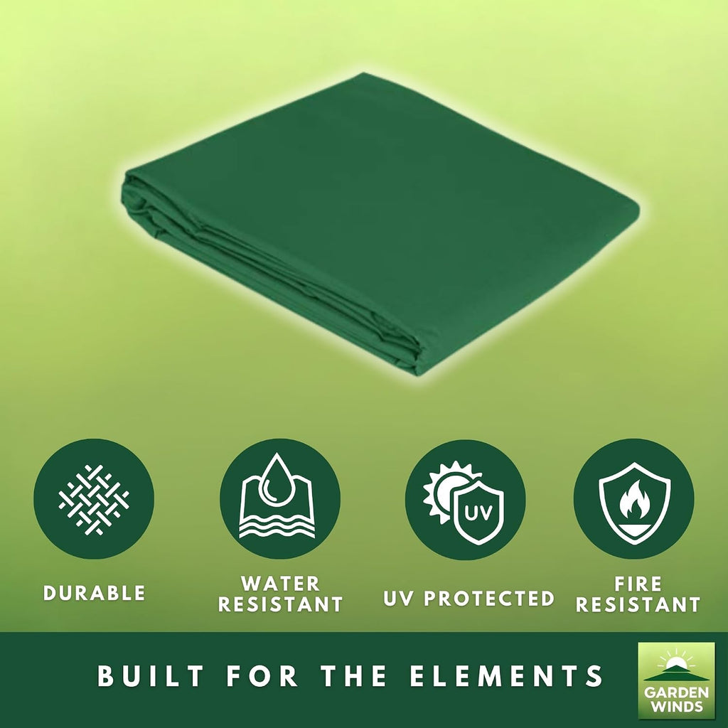 Garden Winds Reinforced RipLock 350 Replacement Canopy Top Cover Compatible with Coleman Instant 10' x 10' Tent Gazebo Model 2000023970 - Green