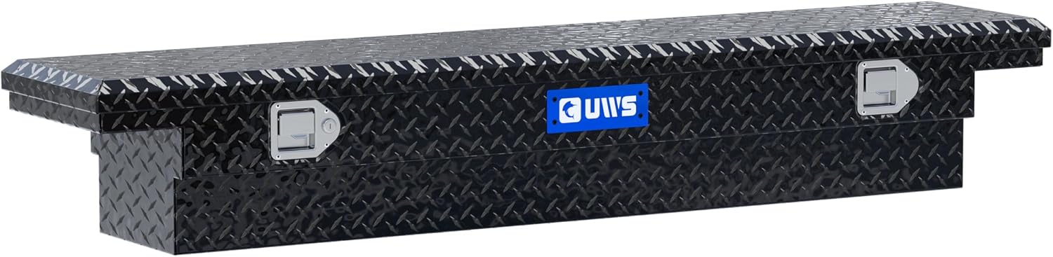 UWS EC10312 63-Inch Gloss Black Heavy-Wall Aluminum Slim Truck Tool Box with Low Profile, RigidCore Lid