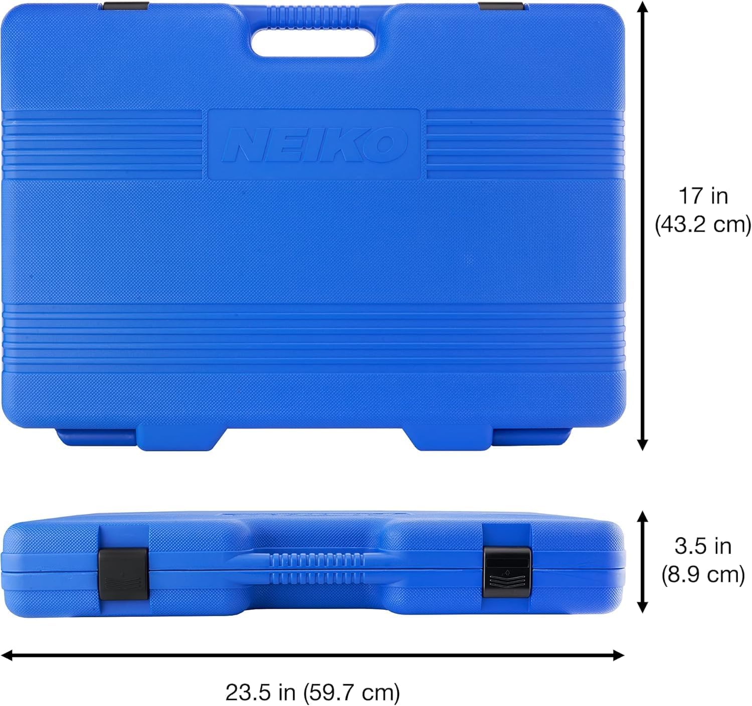 Neiko 02472A 3/8-Inch-Drive Colored Mechanics Tool Ratchet, Socket Set, 76-Piece Standard and Deep SAE Sizes 1/4' to 1' Metric Sizes 6 mm to 24 mm Made with CrV Steel for Auto Repair