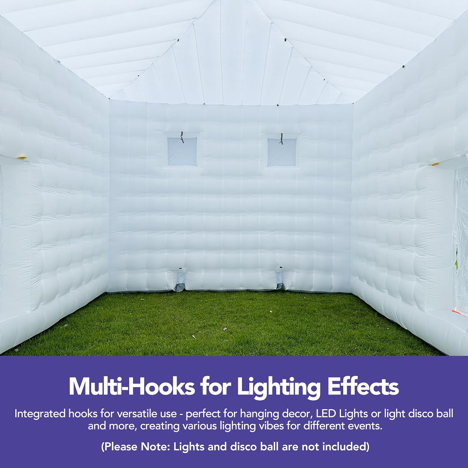 Giant 20x17x12' Inflatable Nightclub with Blower, Inflatable Outdoor Party Tent for Parties, Corporate Events, Festivals, and Special Gatherings - White