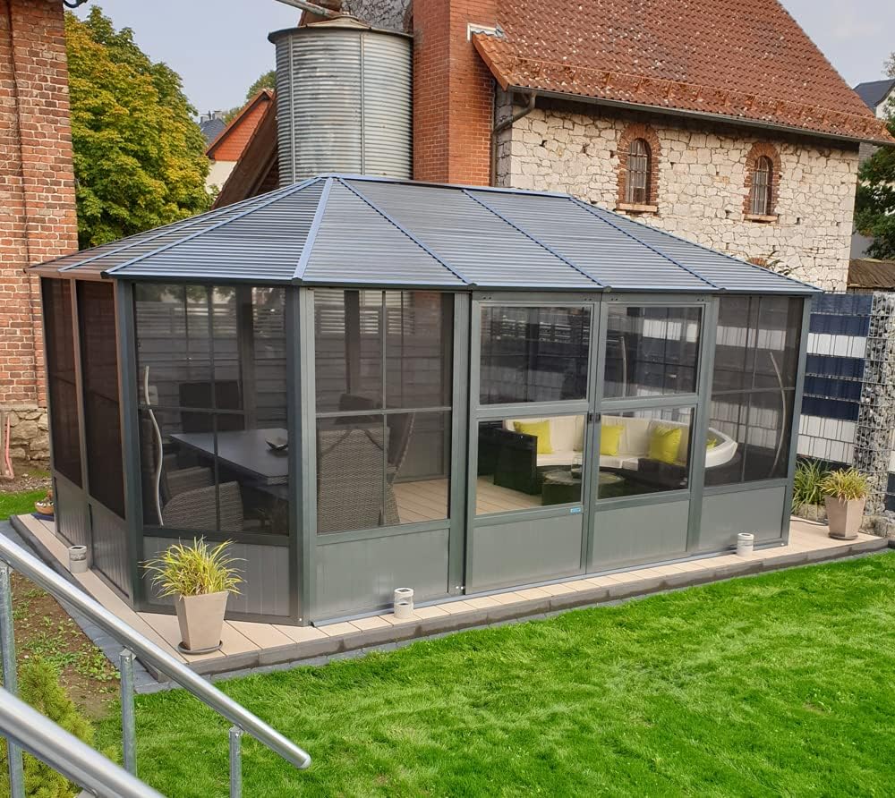 Sojag Outdoor 12' x 15' Charleston Solarium Outdoor Sunroom with Mosquito Nets