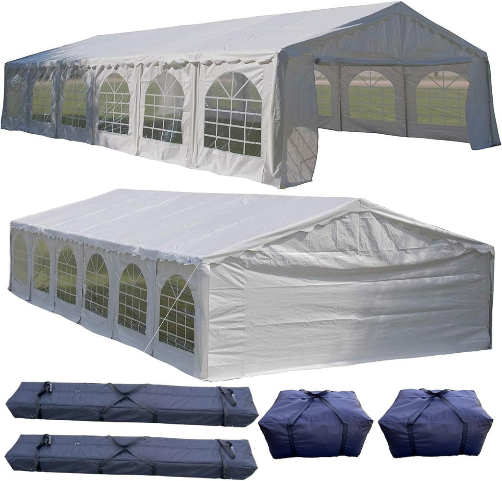 DELTA 40'x20' Budget PE +(2) Long Bags + (2) Short Bags, Large Party Tent,Event Canopy, carpas para Fiestas.Wedding Tents Garden Shelter Gazebo,Outdoor Canopy, with Waterproof Top Cover