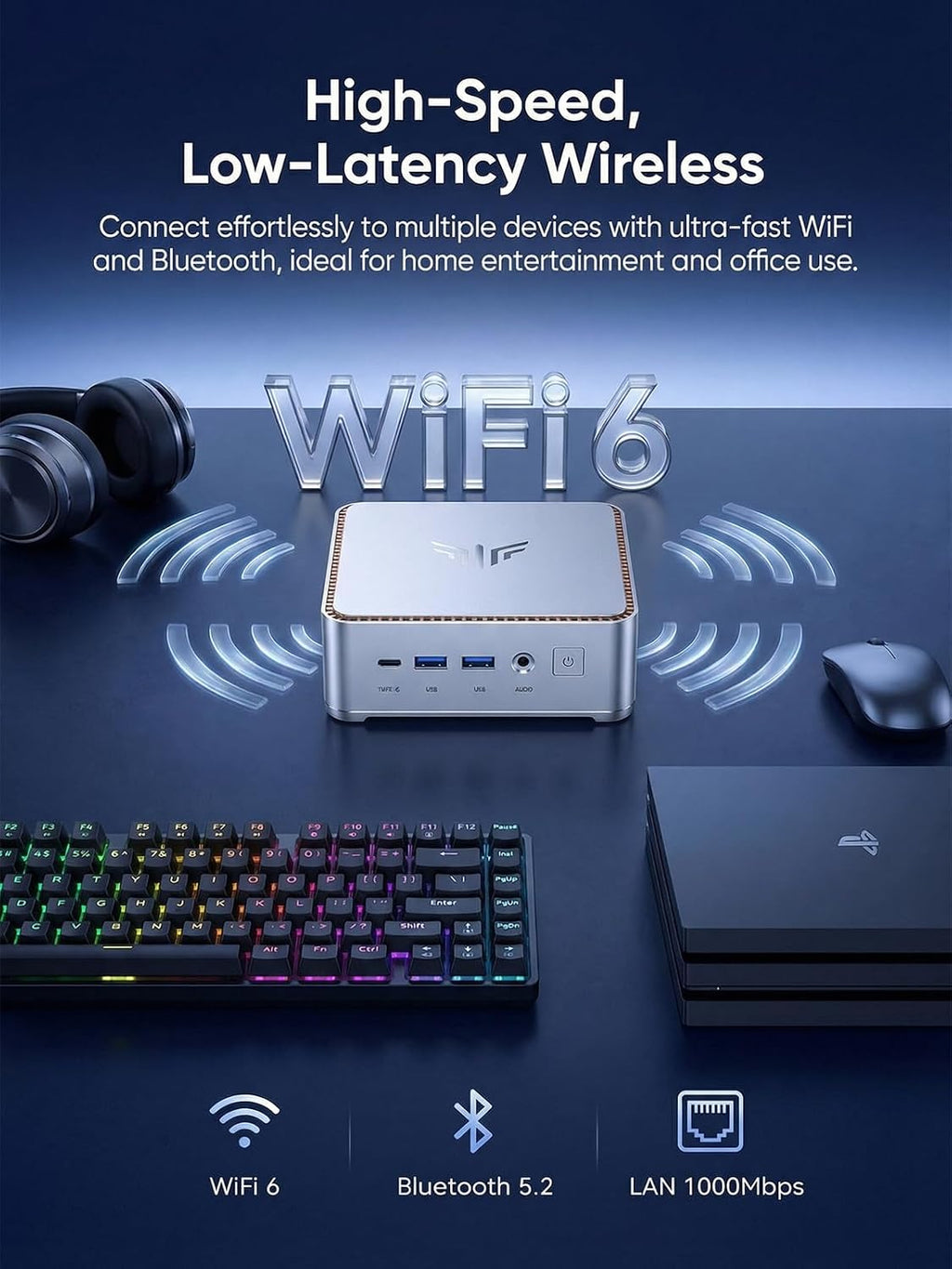 KAMRUI Hyper H2 Mini PC Windows 11 Pro, Intel Core 14450HX Mini Computer(10C/16T, 4.8GHz), 16GB RAM 512GB PCIe4.0 SSD, Triple 4K(USB-C/HDMI/DP), WiFi 6 BT5.2 Micro Desktop PC for Business Office