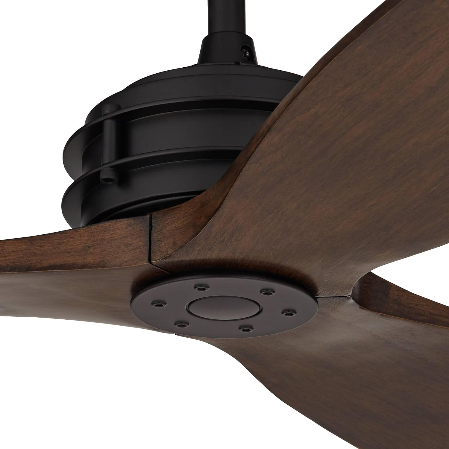 Casa Vieja 62' Coronado Aire Modern Industrial 3 Blade Indoor Outdoor Ceiling Fan with Remote Control Matte Black Dark Walnut Wood Damp Rated for Patio Exterior House Home Porch Gazebo