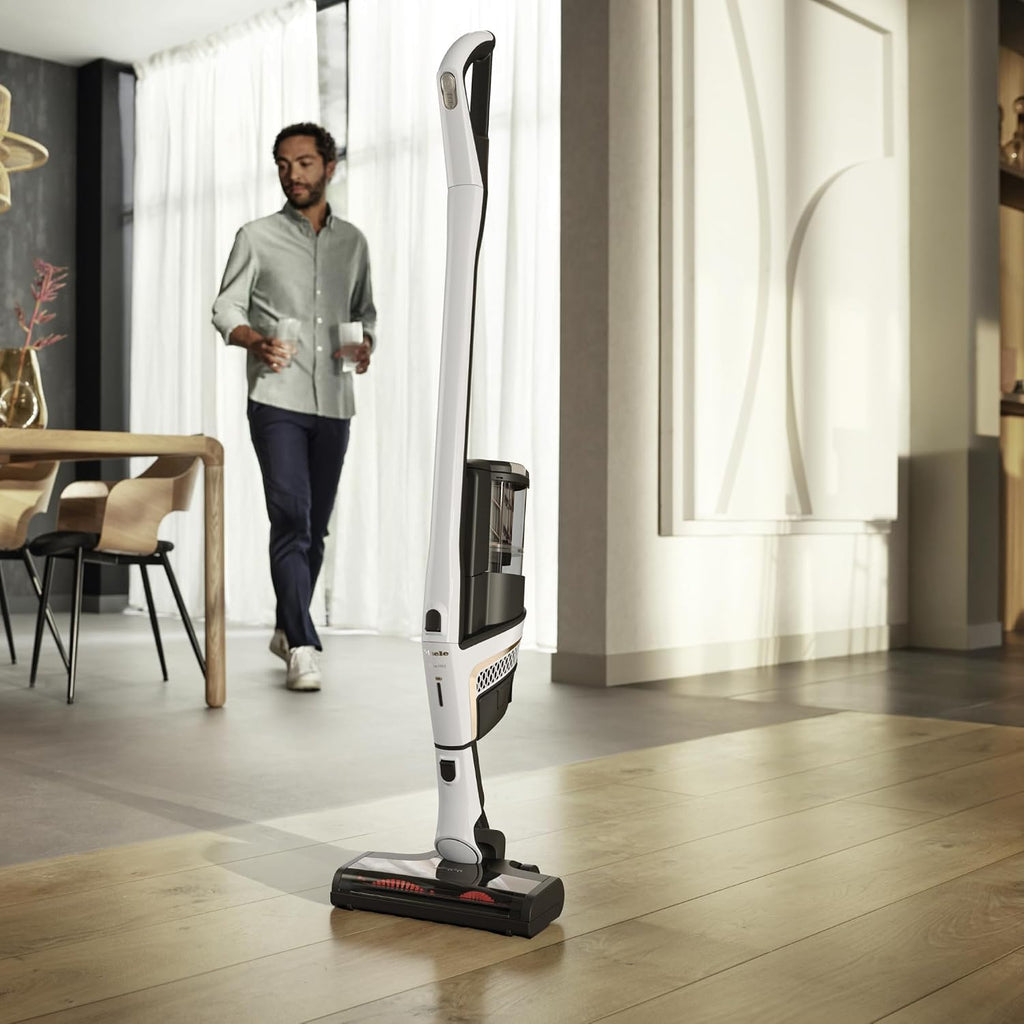 Miele Triflex HX2 Self-Standing Cordless Stick Vacuum Cleaner, 60 min runtime, Lotus White / Rose Gold