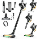 Cordless Vacuum Cleaners for Home, Up to 55 Minutes, Powerful Suction, Tangle-Resistant, Lightweight, Rechargeable Stick Vac with Wall Mount for Carpet, Tile, Pet Hair, Hardwood Floors