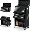 TUFFIOM 8-Drawer Rolling Tool Chest w/Lock, Tool Storage Cabinet w/Wheels, Detachable Top, Drawers & Drawer Liners, Tool Organizer Box for Garage, Warehouse & Repair Shop