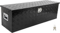 SCITOO 49 Inch Diamond Plate Aluminum Truck Bed Tool Box,Heavy Duty Crossover Storage for Most Full Size Pickups,Lockable Weatherproof Chest,Fits 49' Truck Beds,Easy Access to Load and Unload