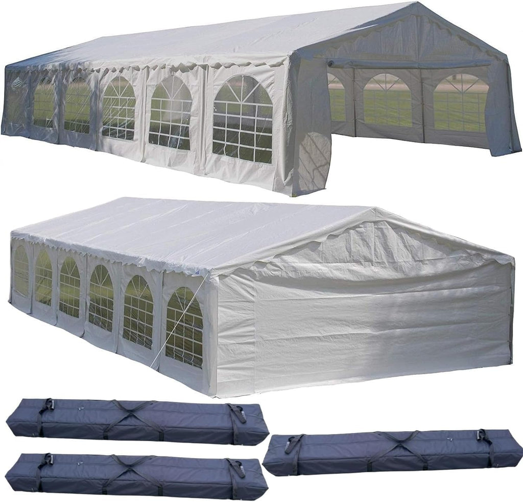 DELTA 40'x20' Budget PE +(2) Long Bags + (2) Short Bags, Large Party Tent,Event Canopy, carpas para Fiestas.Wedding Tents Garden Shelter Gazebo,Outdoor Canopy, with Waterproof Top Cover