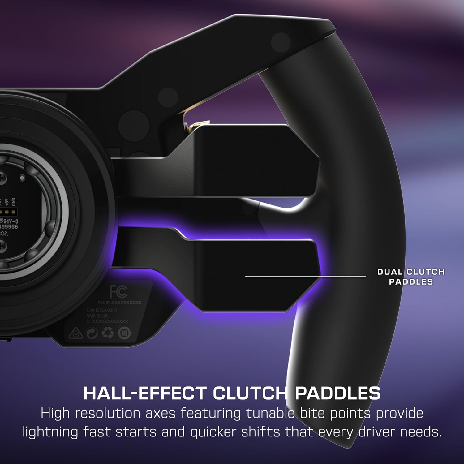Turtle Beach VelocityOne F-RX Formula Wheel for Xbox Series X|S, Xbox One & Windows PC – For VelocityOne Race & VelocityOne KD3 Wheelbases, Hall-Effect Clutch Paddles, Magnetic Paddle Shifters, Black