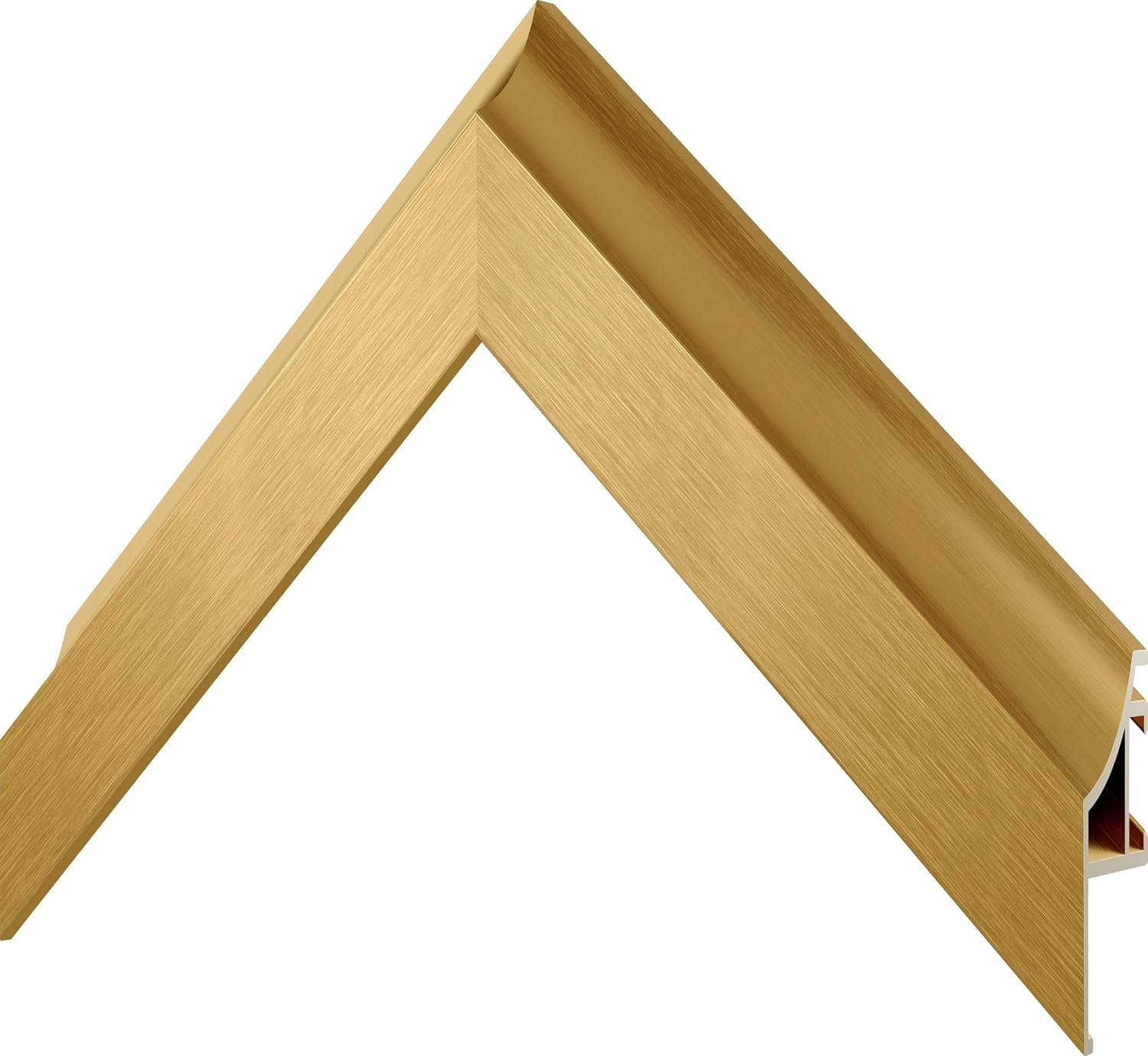 Pale Gold Scoop 65' Alloy Deco TV Frame - Compatible ONLY with Samsung The Frame TV and Pro TVs (Fits 2021-2026, LS03A, LS03B,LS03C,LS03D,LS03FA,LS03FW)