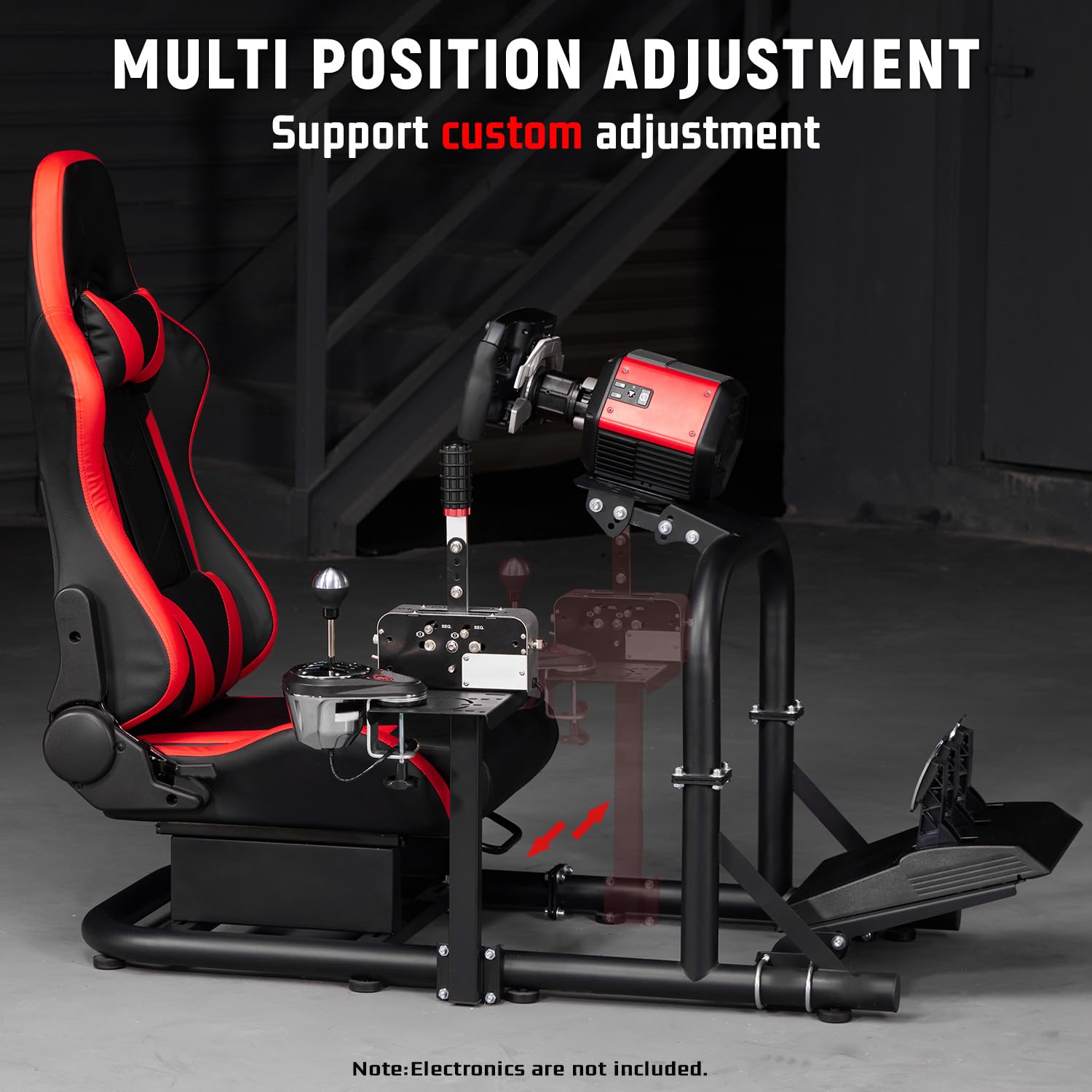 Dardoo G29 Racing Simulator Cockpit with Seat Compatible with Logitech/Thrustmaster/Fanatec G920 G923,Playstation PC platforms,Gaming Wheel Stand,Not Included Wheel,Pedal and Handbrake
