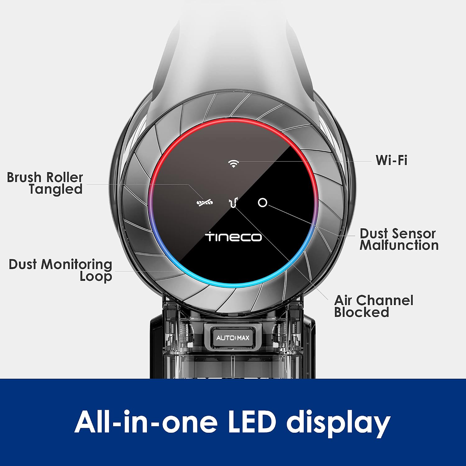 Tineco Pure ONE S11 Smart Cordless Stick Vacuum Cleaner, Strong Suction Handheld Vacuum for Hard Floors, Cars & Pet Hair, Lightweight Deep Cleaning
