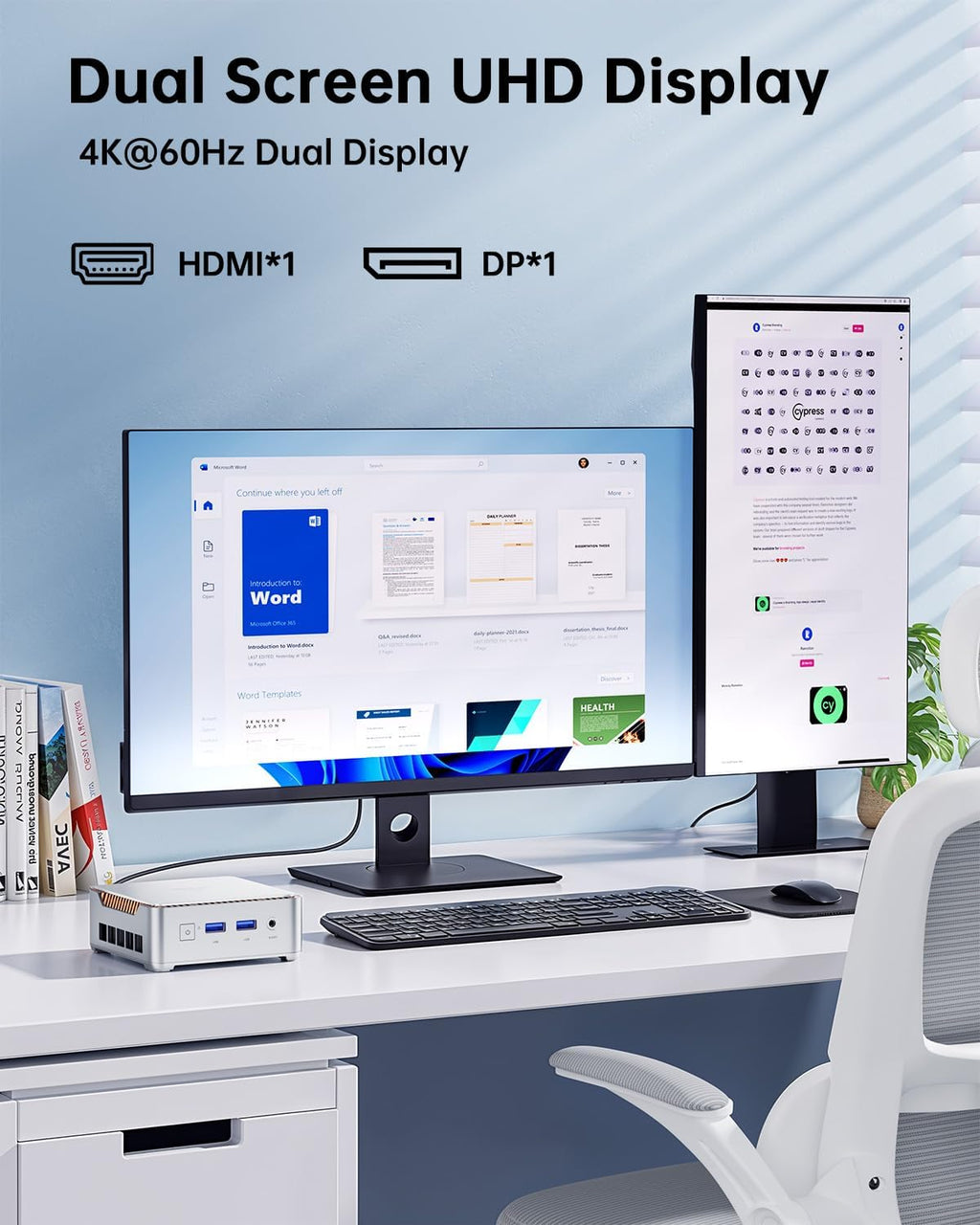 KAMRUI Essenx E2 N95 PC, 16GB DDR4 512GB SSD Computers, Twin Lake-N N95 Micro PC(Beat N100, up to 3.4GHz) PC Gigabit Dual 4K,WiFi,BT for Office/Home/Business
