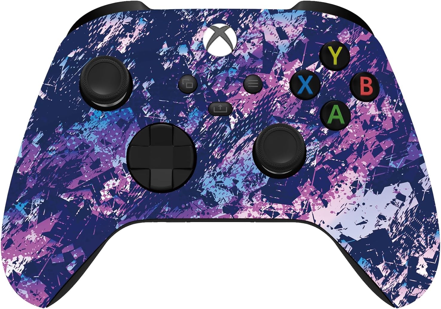 Custom Controllerzz Wireless Controller for Microsoft Xbox Series X/S & Xbox One - Custom Soft Touch Feel - Custom Series X/S Controller (X/S Purple Chaos)
