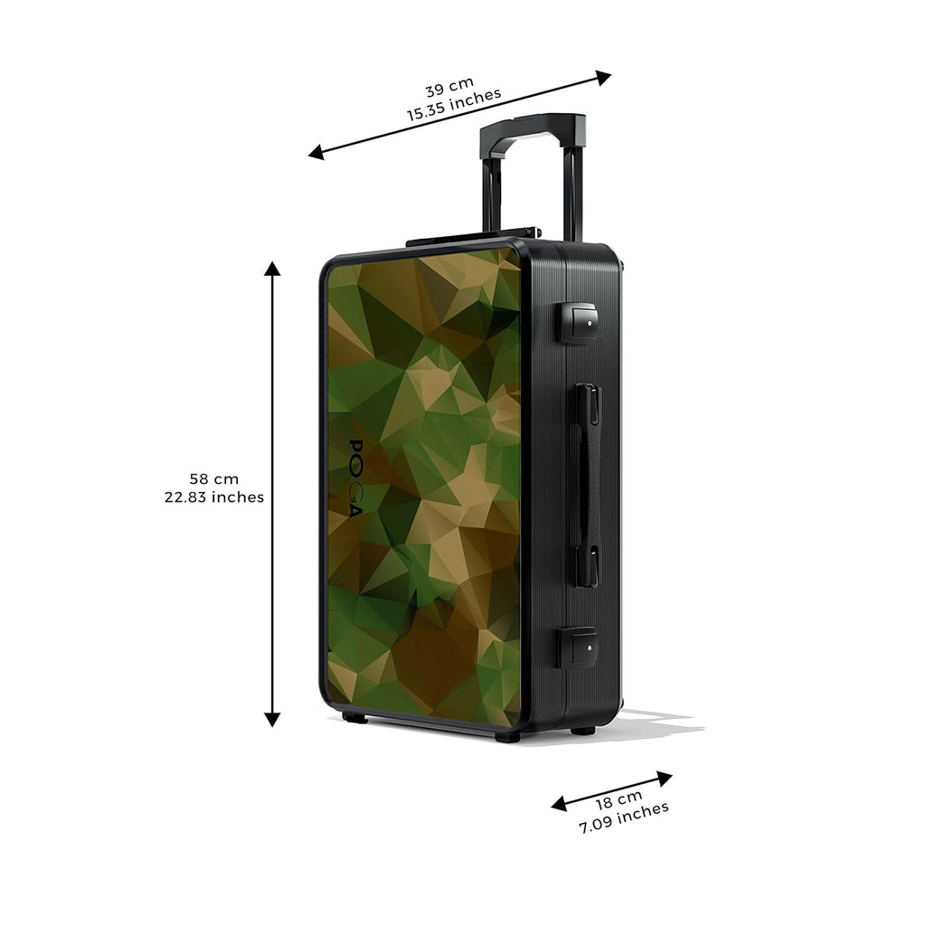 POGA LUX PlayStation 5 Premium Portable Console Travel Case incl. Trolley and 24'' AOC Gaming Monitor - Abstract Camo
