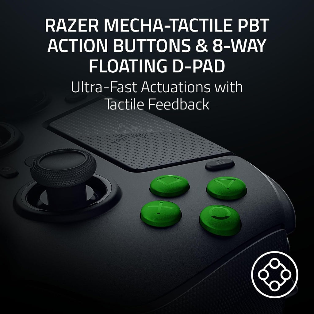 Razer Raiju V3 Pro Wireless Esports Controller – Officially Licensed for PlayStation, Lag-free Esports Grade Performance, 6 Remappable Buttons, TMR Thumbsticks, Fast Triggers, for PS5 & PC – Black