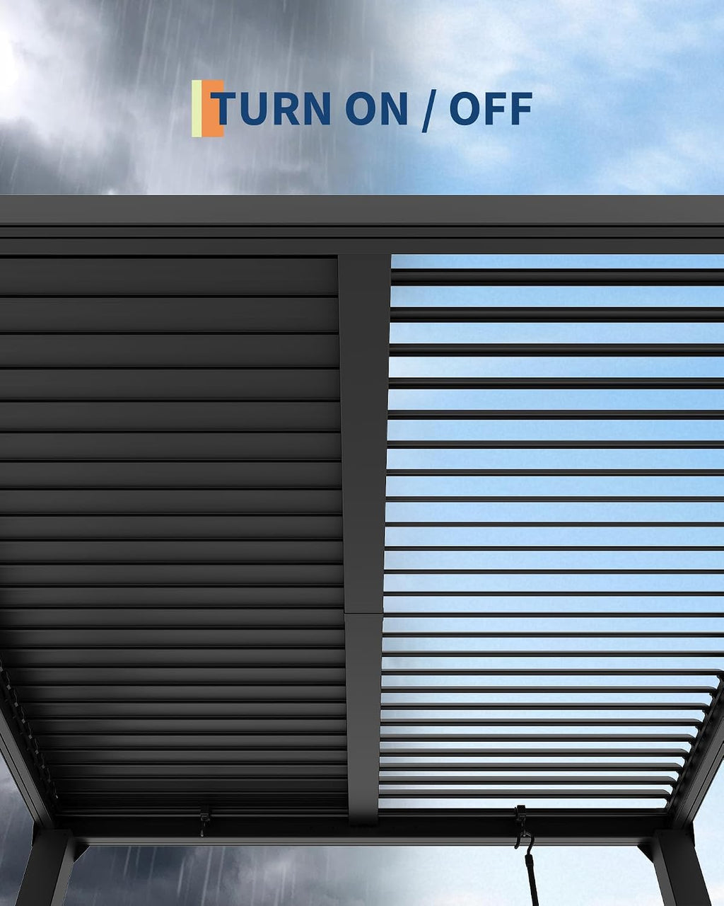 Garvee 10x10ft Louvered Pergola - Outdoor Pergolas with Adjustable Louvered Roof, Reinforced Aluminum Frame, Integrated Drainage System, Outdoor Gazebo for Deck, Patio, Backyard and Garden
