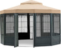 Garden Winds Replacement Canopy Top Cover for SAMS Club Sunhouse Gazebo - Riplock 350 - Beige