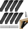 Heavy Duty 4''x4'' (Actual: 3.2''x3.2'') Integrated Arc 45° Angle Support Bracket for Gazebos, Decks, Porches (8 Pack, 4'X4')