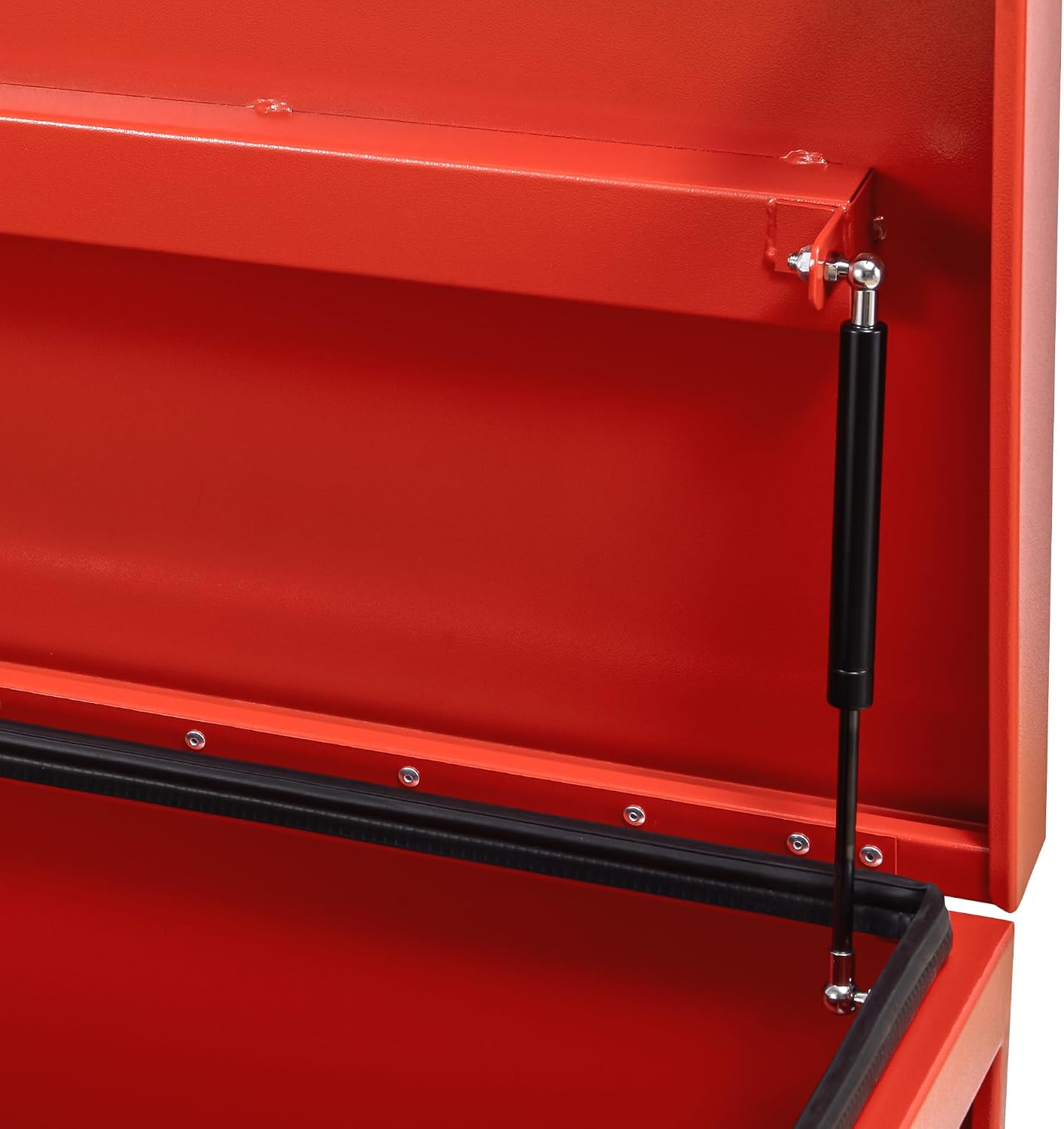 Garvee Steel Truck Bed Toolboxes 36'' Jobsite Storge Box Heavy Duty Steel Jobsite Tool Chest XXL Large Deck Truck Bed Box (36 Inch/Red)