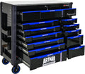 Heavy Duty Rolling Tool Chest with 12-Drawer Tool Cart Mechanic Tool Box with Wheels Tool Storage Cabinet Mobile Workbench Tool Bench for Garage, Workshop, Warehouse, Repair Shop, Iron Top