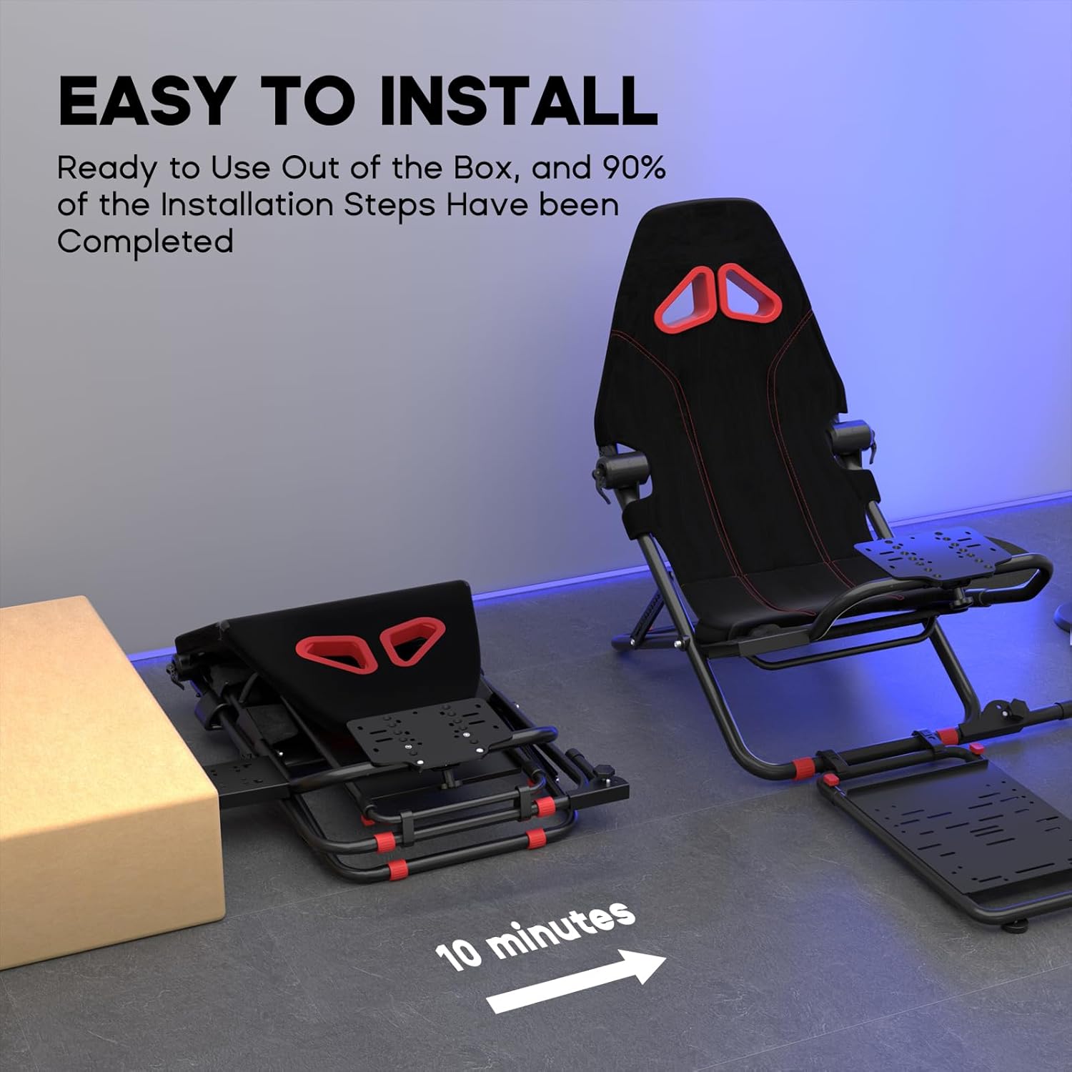DIWANGUS Racing Simulator Cockpit Foldable Racing Wheel Stand with Seat Chair Sim for Logitech G29 G920 G923 G27 G25 Thrustmaster T248X T248 T300RS T150 458 TX Xbox PS4 PS5 Accessories