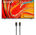 Sony K65XR70 65 Inch 4K Bravia LCD Mini LED Full Array HDR Google TV with an Austere 7S-8KHD2-2.5M VII Series 2.5m Premium Braided 8K HDMI Cable (2024)