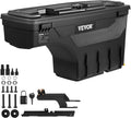 VEVOR Truck Bed Storage Box, Compatible with 2015-2020 Ford F150 R, Waterproof ABS Wheel Well Tool Box with Lockable Lid and Password Padlock, 6.6 Gal/25 L Truck Bed Toolbox, Passenger Side, Black