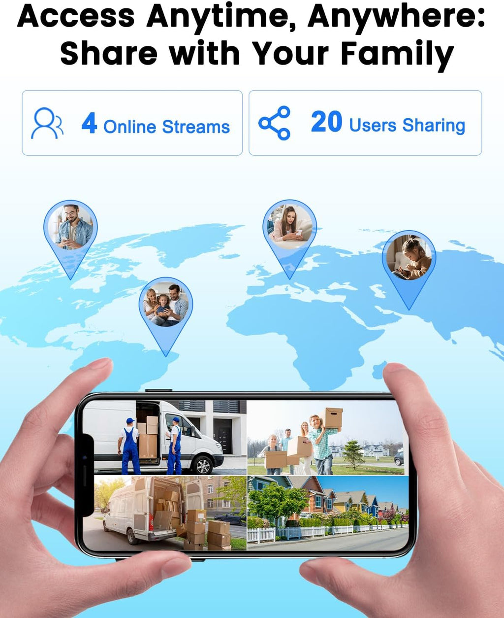 2K Video Peephole Doorbell Camera with 32GB Memory Card, Door Viewer with 4.3' Color Monitor, 8000mAh Battery, 170° Wide View, Motion Detection Alerts, Night Vision