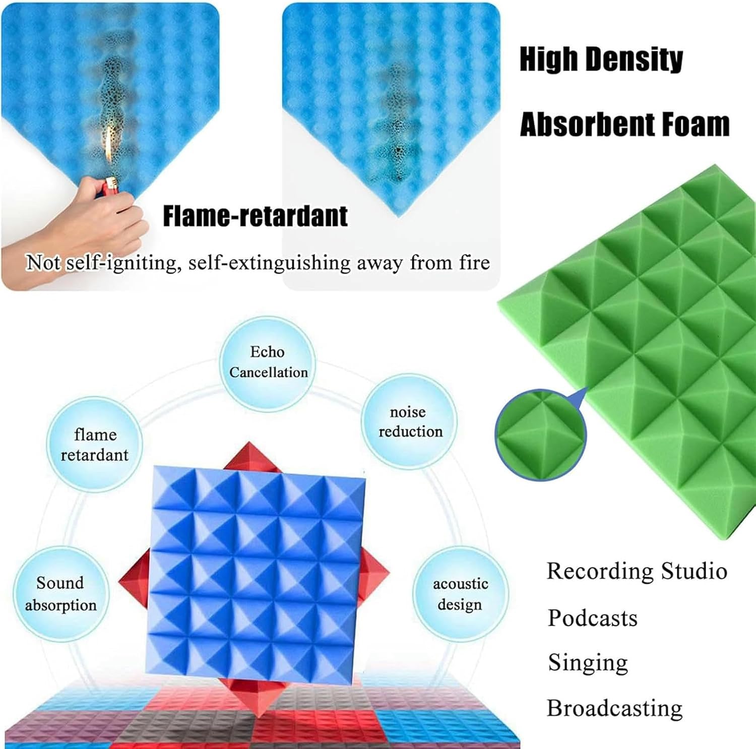 Microphone Isolation Booth Cube, Portable Vocal Recording Booth, Desktop Soundproof Cover, for Microphone Recording Equipment Podcasts Singing Gaming and Broadc