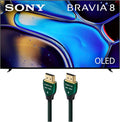 Sony K55XR80 55 Inch IMAX Enhanced Bravia OLED 4K HDR Google TV with an AudioQuest Forest HDM48FOR225 2.25M 48G 8K-10K HDMI Digital Cable (2024)