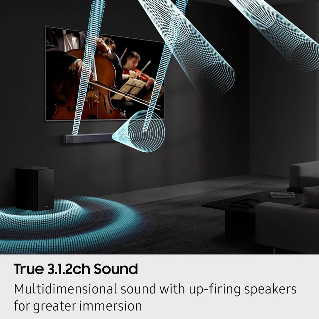 Samsung QN75QN80FAFXZA 75 Inch Neo QLED QN80F Series Supreme UHD 4K TV with a HW-Q600F Q Series Soundbar 3.1.2 Ch Sound and Subwoofer (2025)
