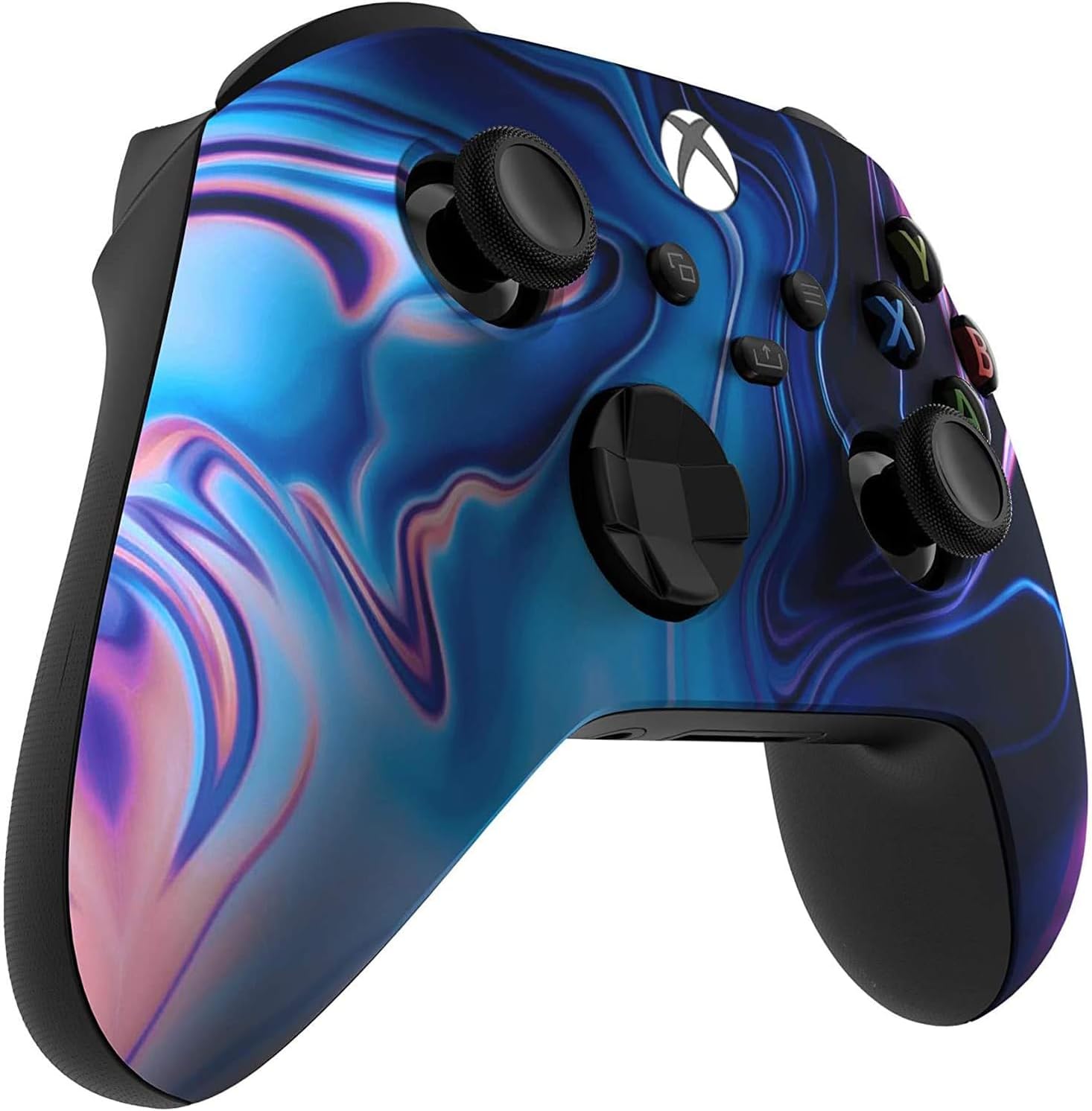 Custom Controllerzz Wireless Controller for Microsoft Xbox Series X/S & Xbox One - Custom Soft Touch Feel - Custom Xbox Series X/S Controller (X/S Blue & Purple Swirl)
