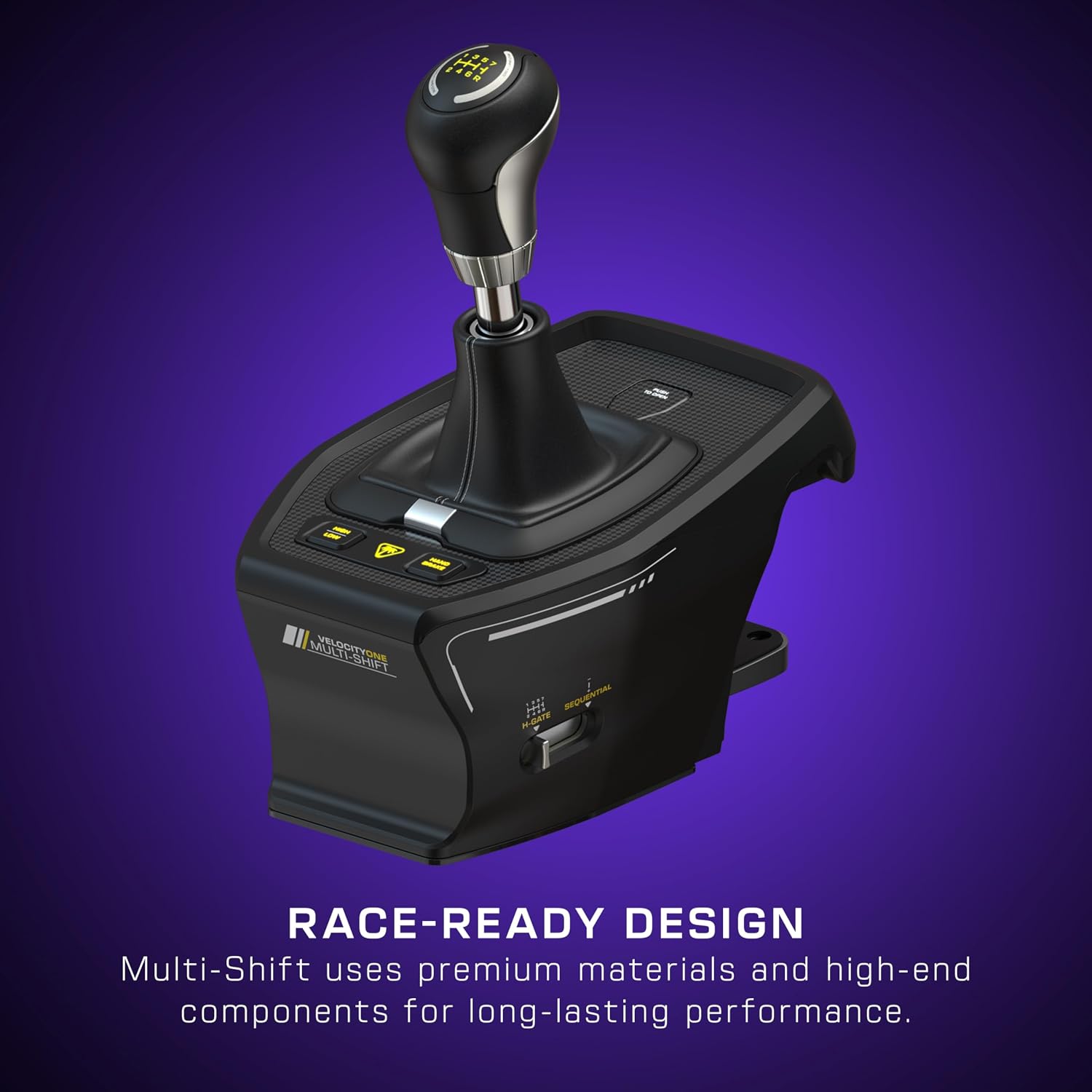 Turtle Beach VelocityOne Multi-Shift Sim Racing Shifter & Handbrake for Windows PC, Xbox Series X|S & Xbox One – 7-Gear + R H-Gate & Sequential Shifter, Handbrake, Hall-Effect Magnetic Sensors – Black