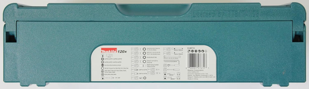 Makita E-08713 120 Piece Maintenance Set Supplied in a Makpac Case