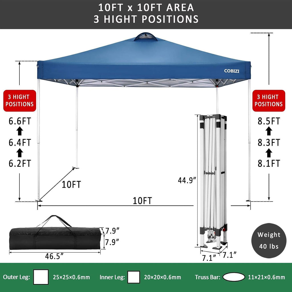 Canopy 10x10 Waterproof Pop up Canopy