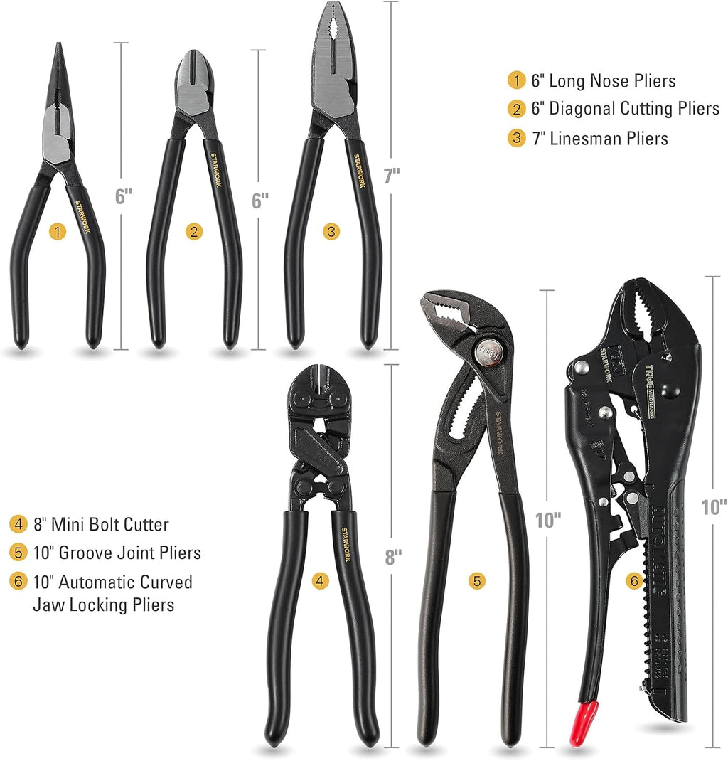 STARWORK TRUE MECHANIC 312-Piece Mechanics Tool Set and Socket Set, Professional, SAE/Metric, Mirror-Finish Sockets & Ratchet Wrenches