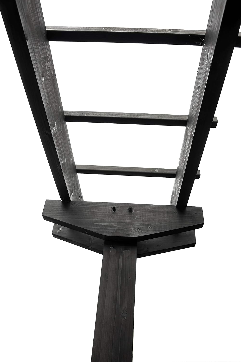 Vita Charcoal Gray Wildwood Cedar Arbor – 72' W x 90' H, Garden Arch for Climbing Plants, Wedding Ceremony & Backyard Décor, Durable Two-Post Trellis, Easy Assembly, for Parties & Celebrations