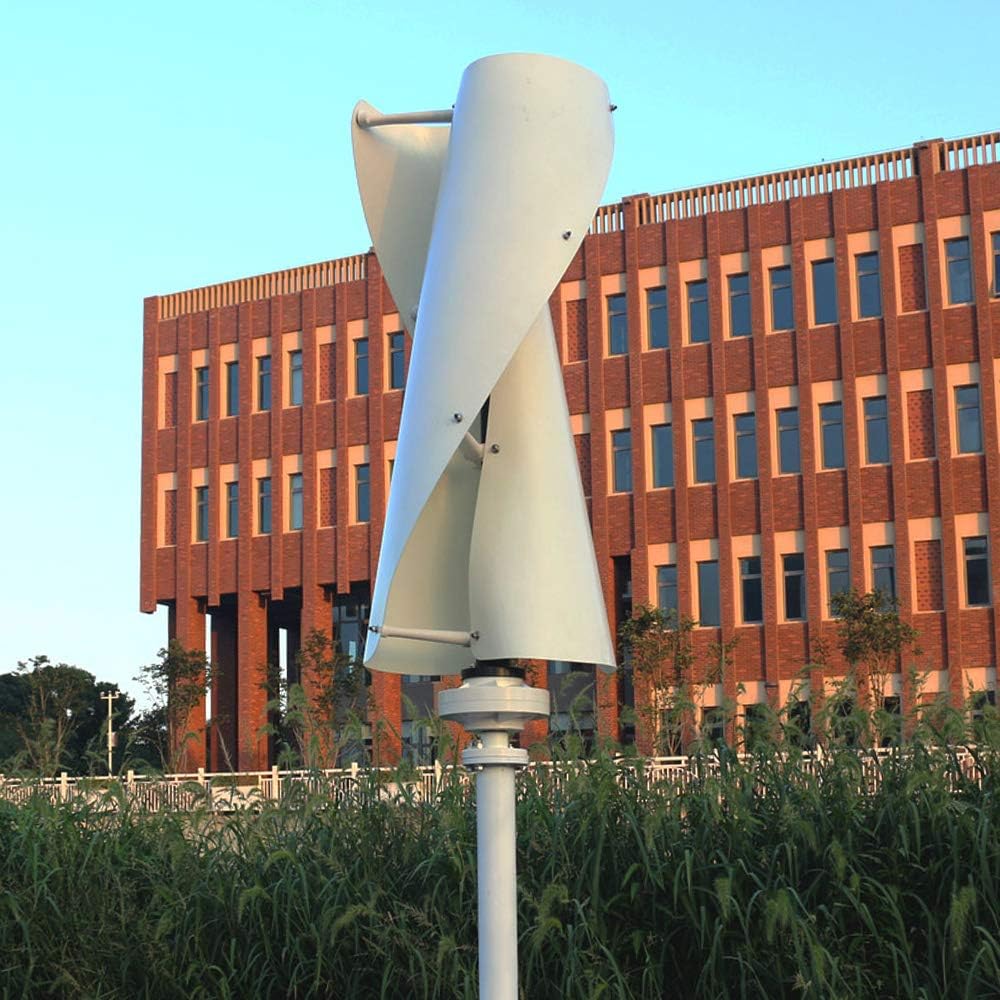 600W Vertical Wind Turbine Permanent Magnet Generator 3 Phase 12V 24V 48V Vertical Axis Coreless Wind Power (12V Without Controller, Orange)