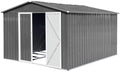 ZeHuoGe 10 x 12 FT Metal Outdoor Storage Sheds with Double Doors, Tool Shed for Garden,Courtyard