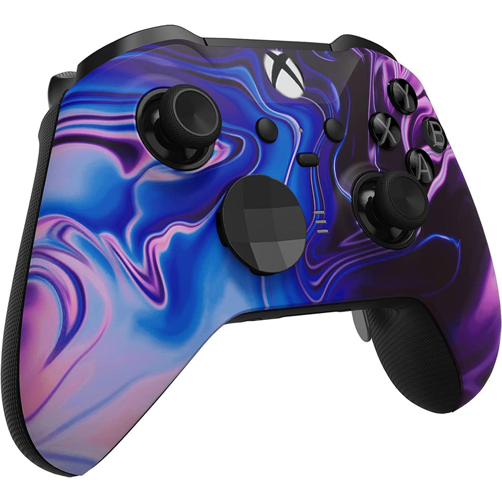 Custom Controllerzz Custom Elite Series 2 Controller Compatible With Xbox One, Xbox Series S, and Xbox Series X (Blue & Purple Swirl)