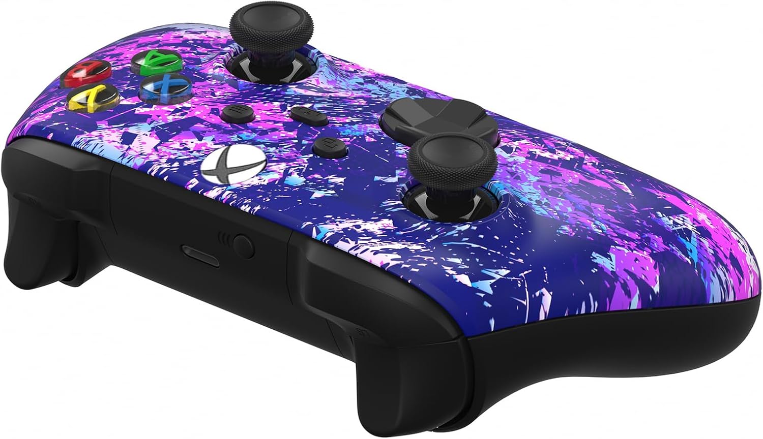 Custom Controllerzz Wireless Controller for Microsoft Xbox Series X/S & Xbox One - Custom Soft Touch Feel - Custom Series X/S Controller (X/S Purple Chaos)