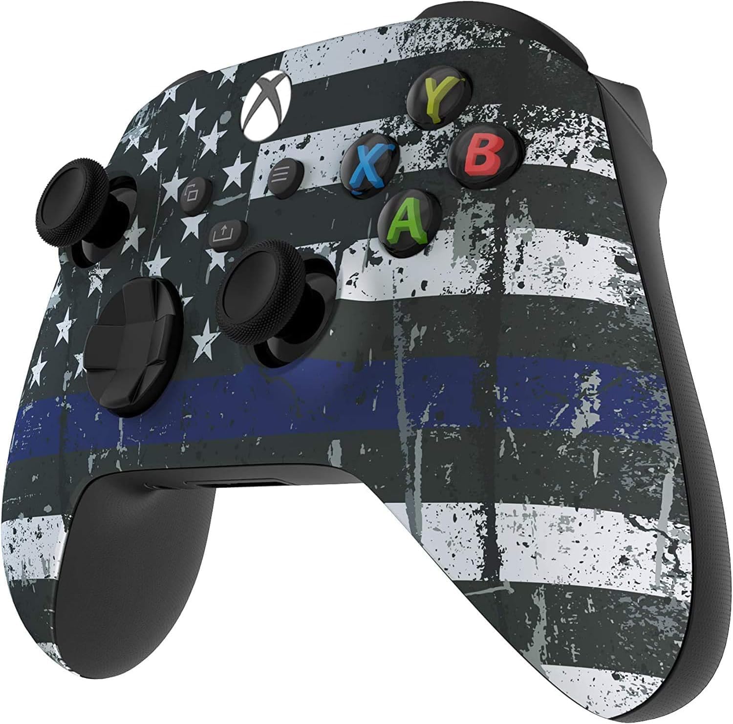 Custom Controllerzz Wireless Controller for Microsoft Xbox Series X/S & Xbox One - Custom Soft Touch Feel - Custom Xbox Series X/S Controller (X/S Blue Line)