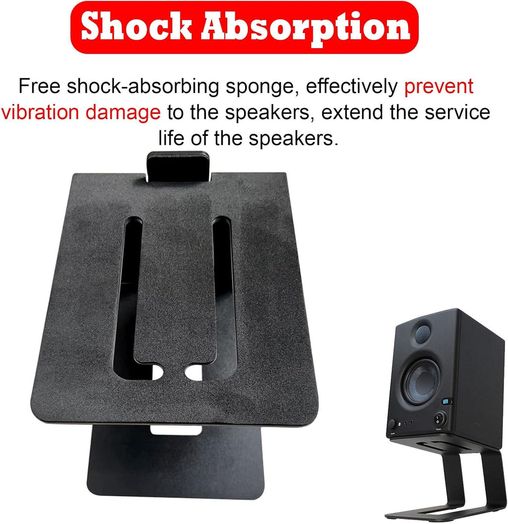 Studio Desktop Corner Speaker Stand, Portable Small Media Stereo Stand/Gaming Shelf for Bedside Office, Home Theater Electronics Equipment Shelf(Size:2pcs)