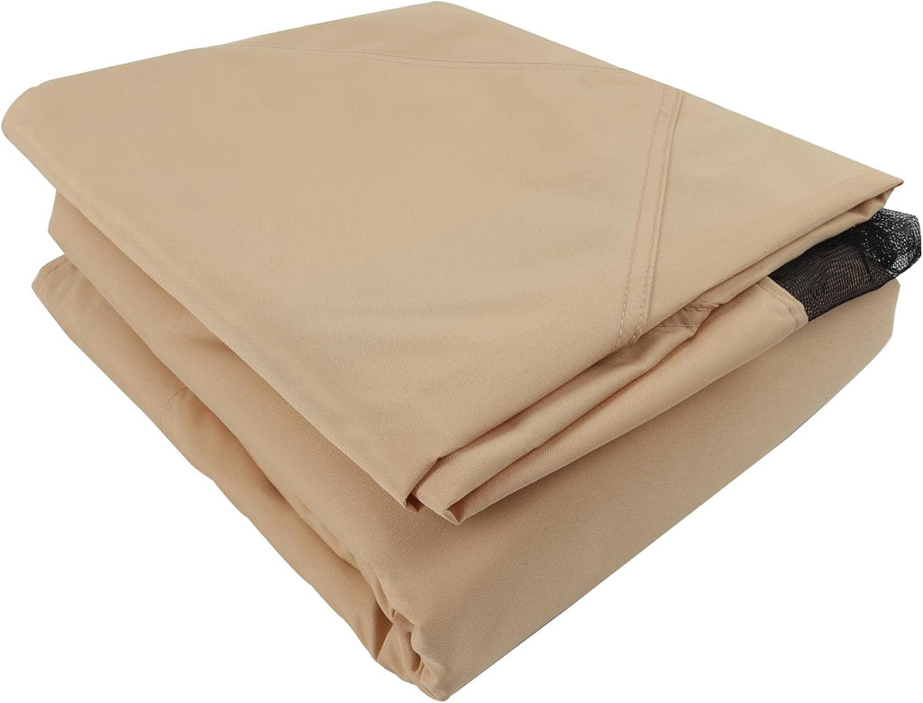 10x13 Ft Outdoor Patio Gazebo Replacement Canopy, Double Tiered Roof Top Cover, UV Protection & Waterproof Fabric, Fits 10x13 Gazebo Frame, Khaki(Frame Not Included)